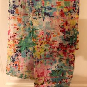 Watercolor print infinity scarf